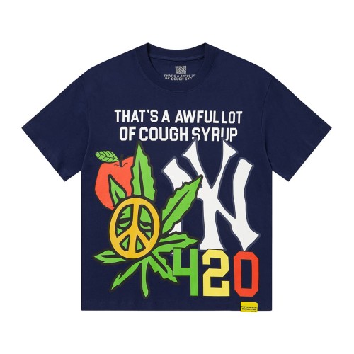 Weed Leaf Peace Symbol Apple NY Graffiti Double Sided Print Tee 2 colors 29288701