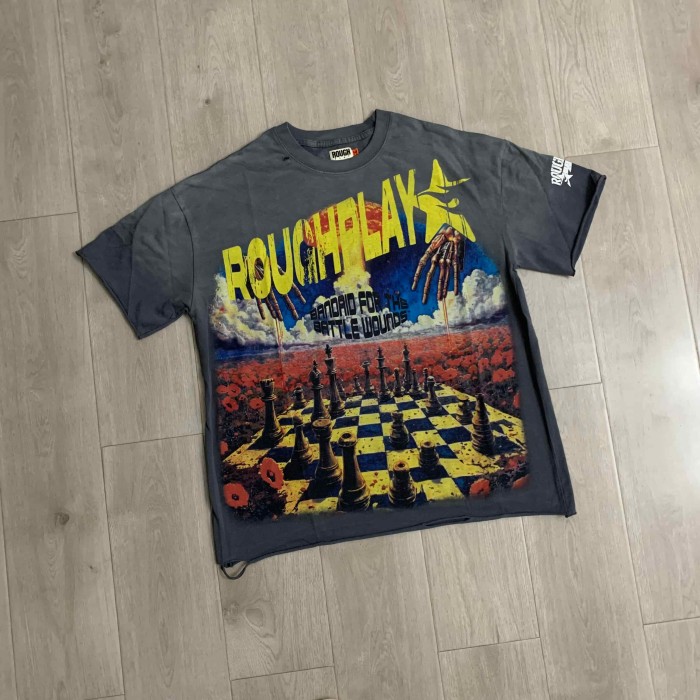 Chess Poppy Field Skeleton Hands Band Aid For The Battle Wounds Double Sided Print Oversized Tee 29288440