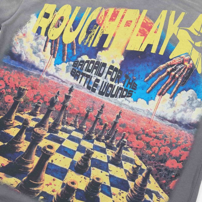 Chess Poppy Field Skeleton Hands Band Aid For The Battle Wounds Double Sided Print Oversized Tee 29288440