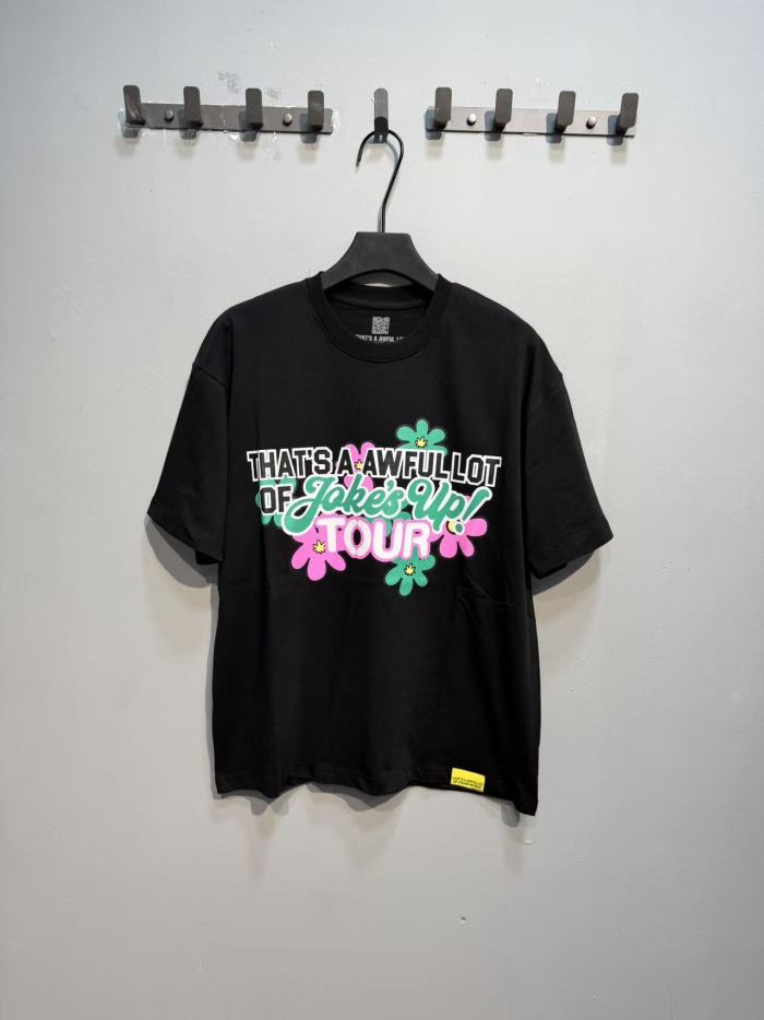 Jokes Up Tour Daisy Floral Double Sided Letter Print Oversized Tee 2 colors 29288637