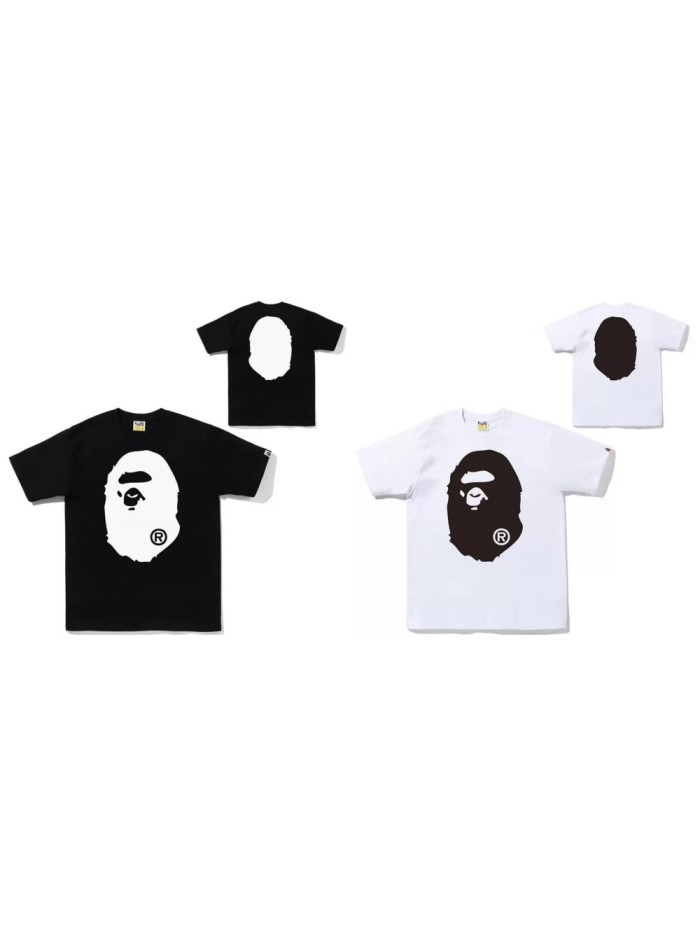 Front & Back Solid Big Ape Head Basic Print Tee 2 colors 29288638