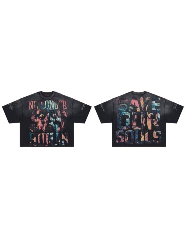 Horror Demon Portrait Embedded Text No Longer Save Human Save Our Souls Double Sided Print Tee 29288552