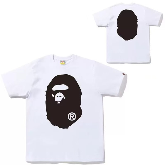Front & Back Solid Big Ape Head Basic Print Tee 2 colors 29288638