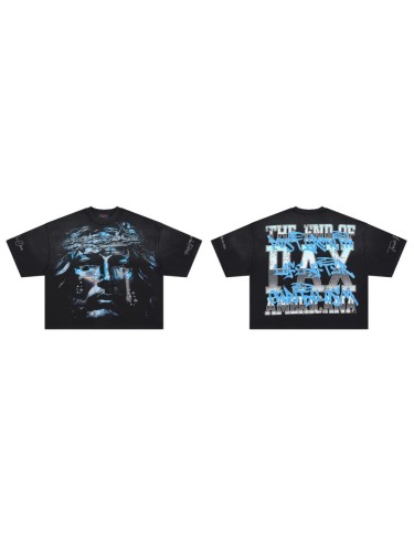 Crown Of Thorns Rhinestone Tears Jesus Portrait Graffiti Overlay The End Of Pax Sided Print Tee 29288539