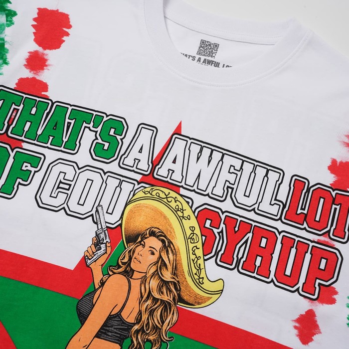 Mexico Flag Color Tie Dye Pin Up Lady Portrait Front Back Contrast Color Slogan Printed Oversized Tee 29288687