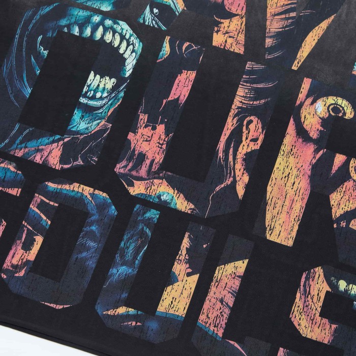 Horror Demon Portrait Embedded Text No Longer Save Human Save Our Souls Double Sided Print Tee 29288552