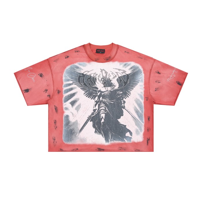 Winged Sword Fallen Angel Warrior Save Our Souls No Longer Human Double Sided Print Tee 29288553