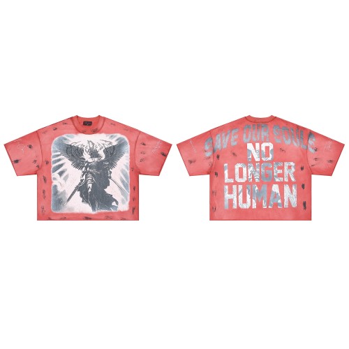 Winged Sword Fallen Angel Warrior Save Our Souls No Longer Human Double Sided Print Tee 29288553