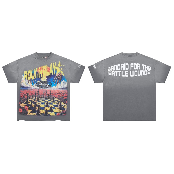 Chess Poppy Field Skeleton Hands Band Aid For The Battle Wounds Double Sided Print Oversized Tee 29288440