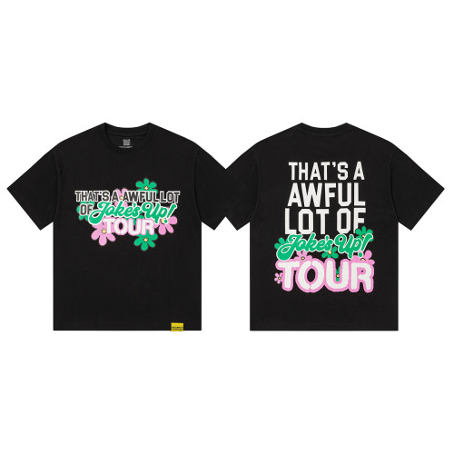 Jokes Up Tour Daisy Floral Double Sided Letter Print Oversized Tee 2 colors 29288637