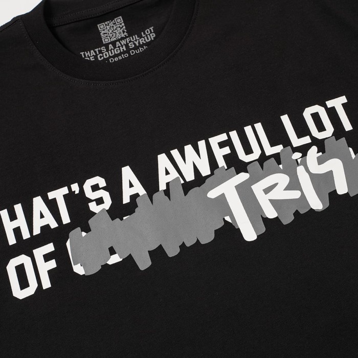 Obscured Text TR17 Mark Front Full Big Letter Slogan Back Tee 2 colors 29288697