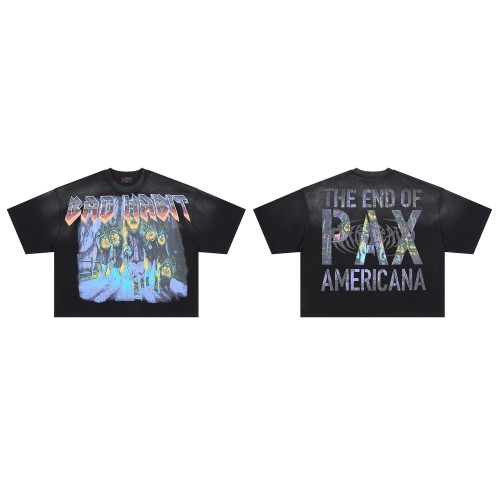Gradient Sharp Font Twisted Statue Of Liberty The End Of Pax Americana Double Sided Print Tee 2 colors 29288473