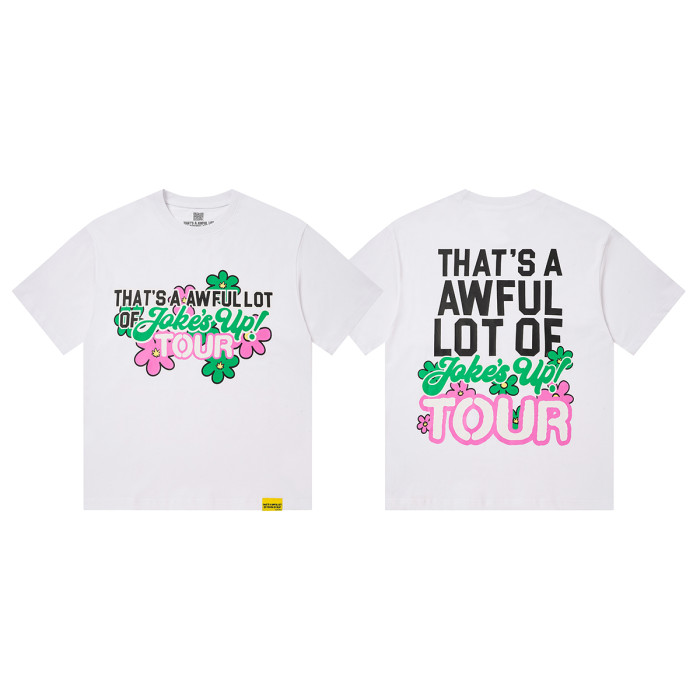 Jokes Up Tour Daisy Floral Double Sided Letter Print Oversized Tee 2 colors 29288637