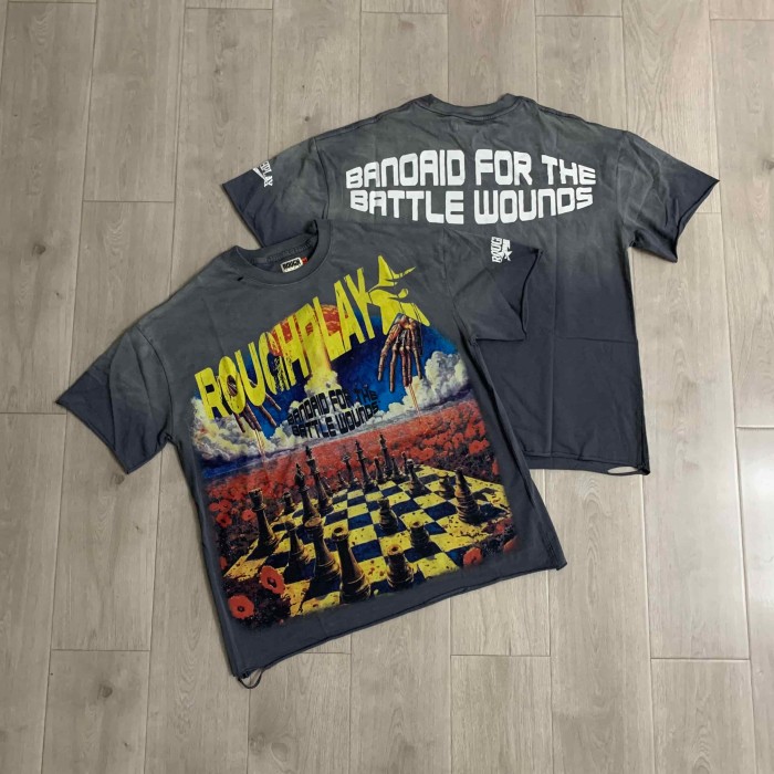 Chess Poppy Field Skeleton Hands Band Aid For The Battle Wounds Double Sided Print Oversized Tee 29288440
