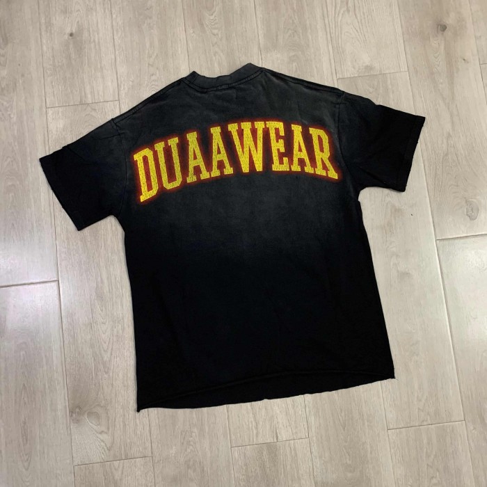 Two Tone Outline Letter Flame Basketball Hoop Double Sided Print Oversized Tee 29288379