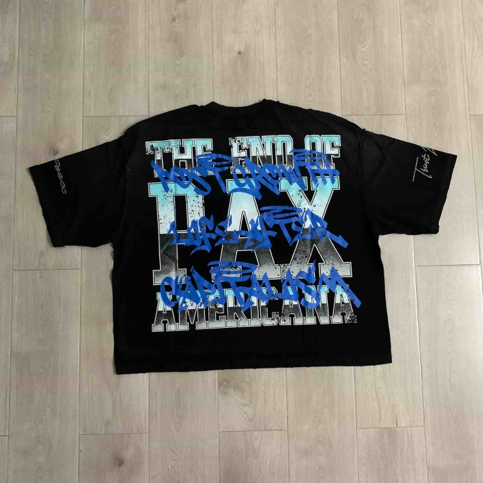 Crown Of Thorns Rhinestone Tears Jesus Portrait Graffiti Overlay The End Of Pax Sided Print Tee 29288539