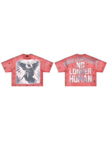 Winged Sword Fallen Angel Warrior Save Our Souls No Longer Human Double Sided Print Tee 29288553