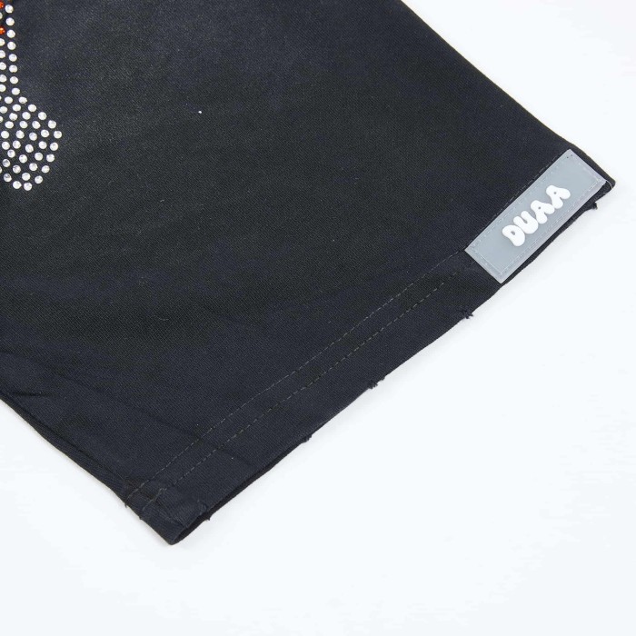 Gradient Rhinestone Letter Boxer Bulldog Lightning Background Front Only Print Oversized Tee 29288421