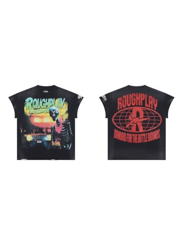 Dot Gradient Font Bandana Skeleton Classic Muscle Car Double Sided Print Tee 29288449