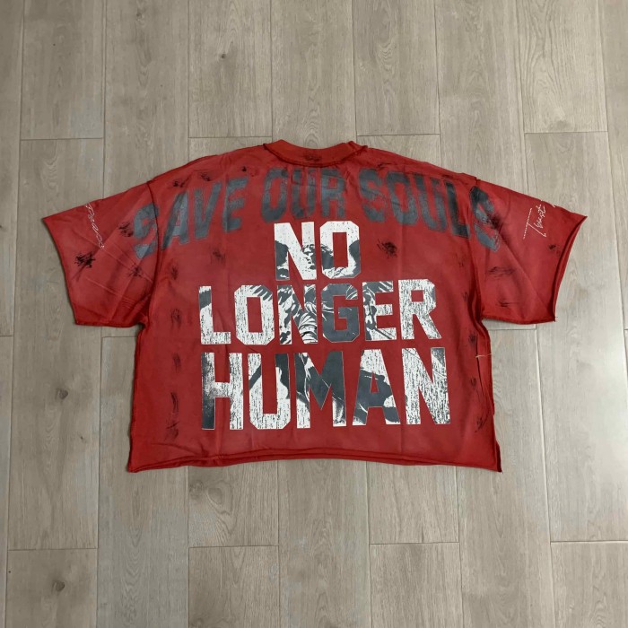 Winged Sword Fallen Angel Warrior Save Our Souls No Longer Human Double Sided Print Tee 29288553