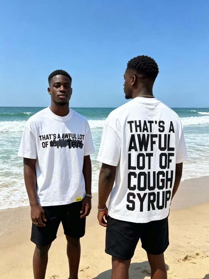 Obscured Text TR17 Mark Front Full Big Letter Slogan Back Tee 2 colors 29288697