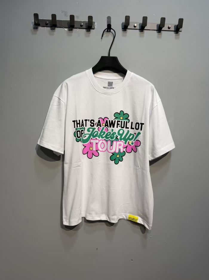 Jokes Up Tour Daisy Floral Double Sided Letter Print Oversized Tee 2 colors 29288637
