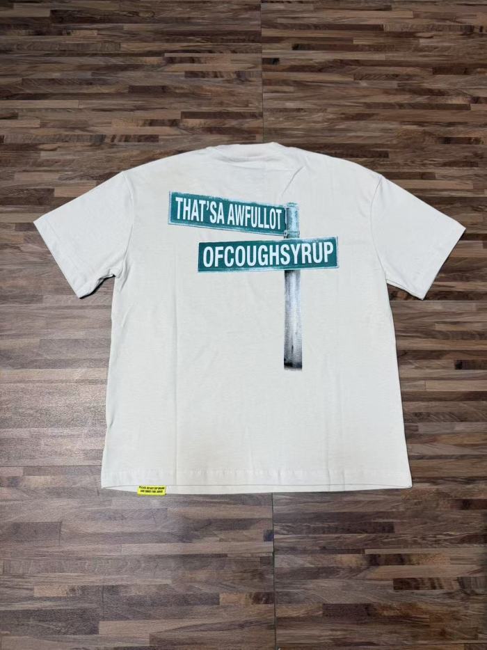 Hip Hop Streetwear Street Vendor Figure Print Back Split Text Street Sign Design Tee 2 colors 29288641