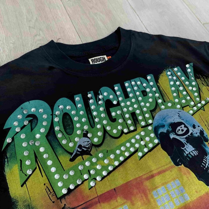 Dot Gradient Font Bandana Skeleton Classic Muscle Car Double Sided Print Tee 29288449