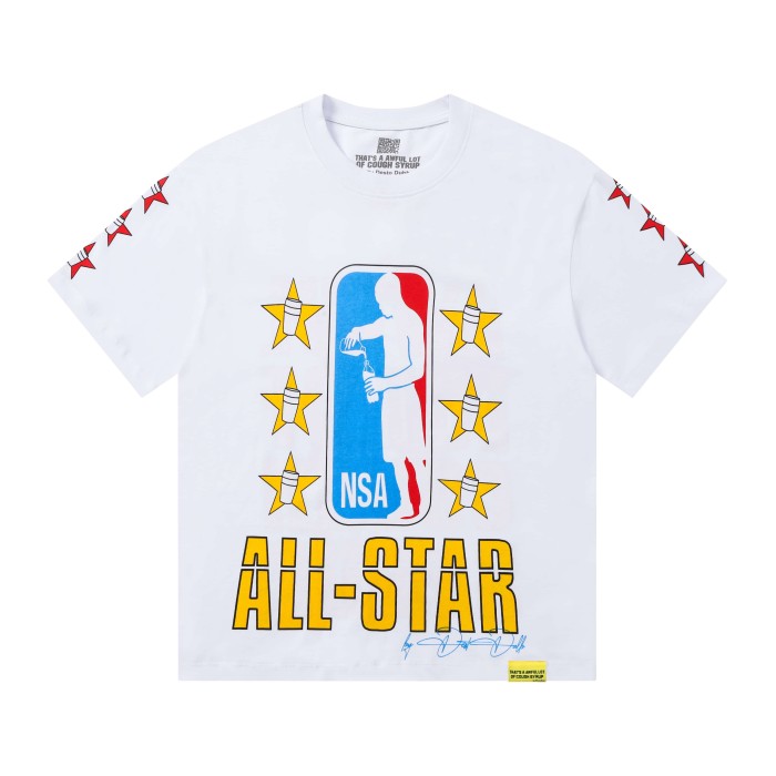 All-Star NSA Figure Silhouette Star Sleeve Double Sided Print Tee 2 colors 29290030