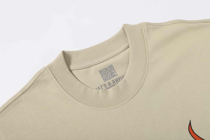 Word Star & Small Flame Decor Sleeve Side Print Large Flame Base Splash Tee 3 colors 29290130