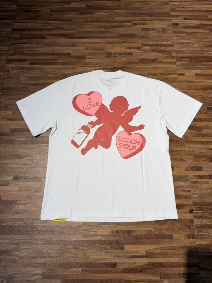 I Love Nested Heart Front Cupid Angel Syrup Bottle Back Double Sided Print Tee 2 colors 29290046