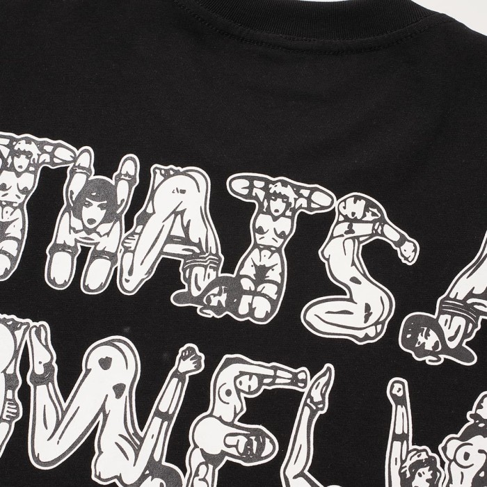 Unique Aesthetic Figure Constructed Letter Front Back Printed Tee 2 colors 29290006