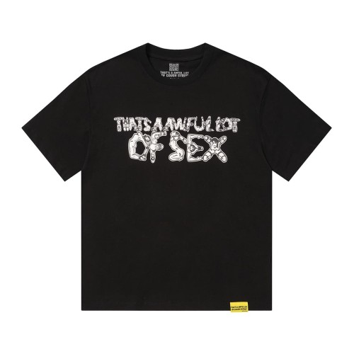 Unique Aesthetic Figure Constructed Letter Front Back Printed Tee 2 colors 29290006