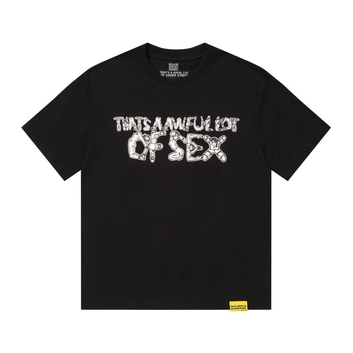 Unique Aesthetic Figure Constructed Letter Front Back Printed Tee 2 colors 29290006