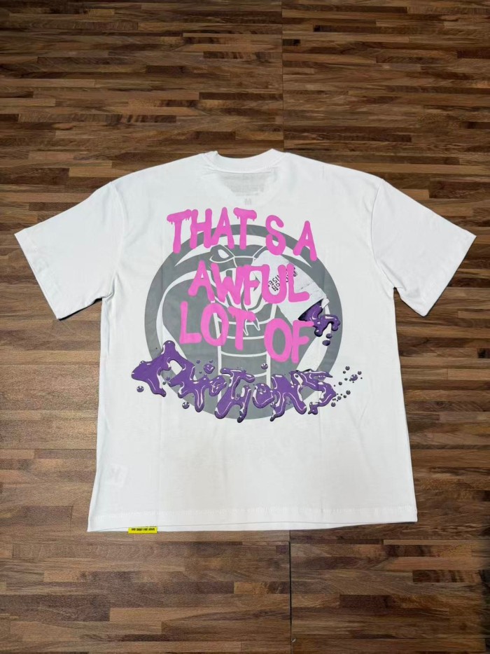 Two Purple Eye Skull Lightning Front Snake Ring Background Dripping Graffiti Text Print Tee 2 colors 29290122