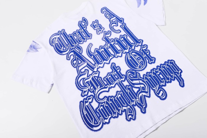 Sketch Cupid Angel Tattoo Detail Front Gothic Stacked Cursive Slogan Back Tee 4 colors 29290017