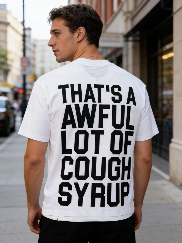 Running Horses Purple Tongue Split Letter Front Full Stacked Slogan Back Tee 2 colors 29290051