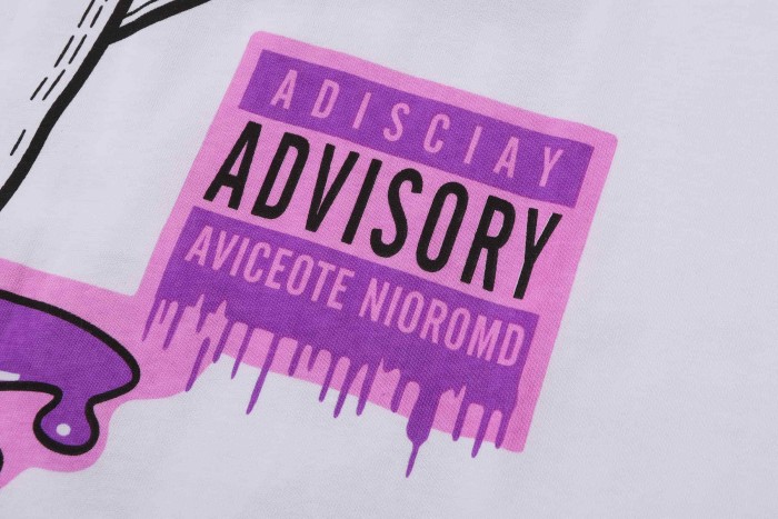 Desto Dubb Dripping Purple Liquid Cartoon Cup Double Side Bold Letter Print Tee 29290169