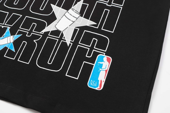 All-Star NSA Figure Silhouette Star Sleeve Double Sided Print Tee 2 colors 29290030