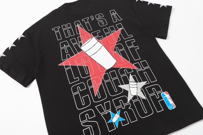 All-Star NSA Figure Silhouette Star Sleeve Double Sided Print Tee 2 colors 29290030