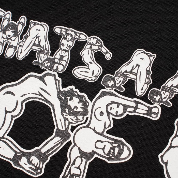 Unique Aesthetic Figure Constructed Letter Front Back Printed Tee 2 colors 29290006