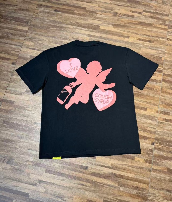 I Love Nested Heart Front Cupid Angel Syrup Bottle Back Double Sided Print Tee 2 colors 29290046