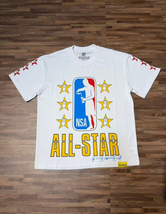 All-Star NSA Figure Silhouette Star Sleeve Double Sided Print Tee 2 colors 29290030