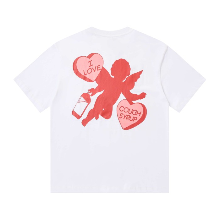 I Love Nested Heart Front Cupid Angel Syrup Bottle Back Double Sided Print Tee 2 colors 29290046