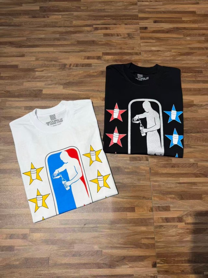 All-Star NSA Figure Silhouette Star Sleeve Double Sided Print Tee 2 colors 29290030