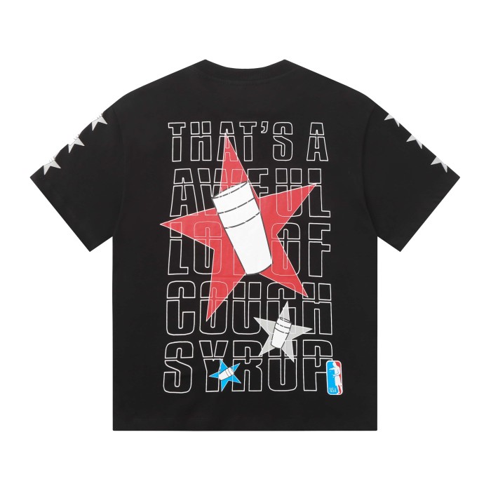 All-Star NSA Figure Silhouette Star Sleeve Double Sided Print Tee 2 colors 29290030