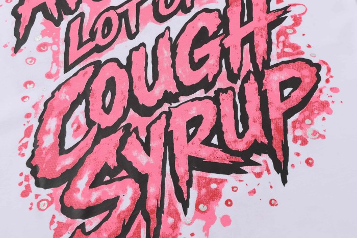 Pink Splatter Graffiti Cup Front Back Double Sided Print Tee 2 colors 29290023
