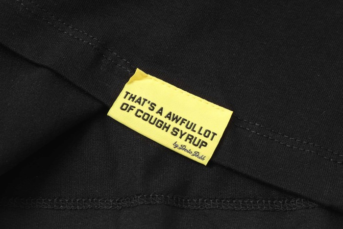 Framed Parody Mona Lisa Holding Syrup Cup Front Bold Gold Stacked Slogan Print Tee 2 colors 29290152