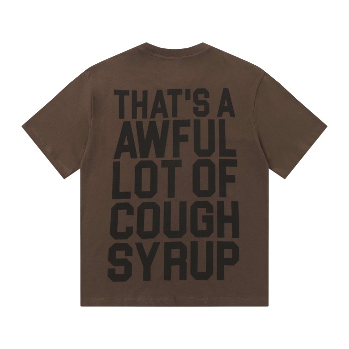 Running Horses Purple Tongue Split Letter Front Full Stacked Slogan Back Tee 2 colors 29290051