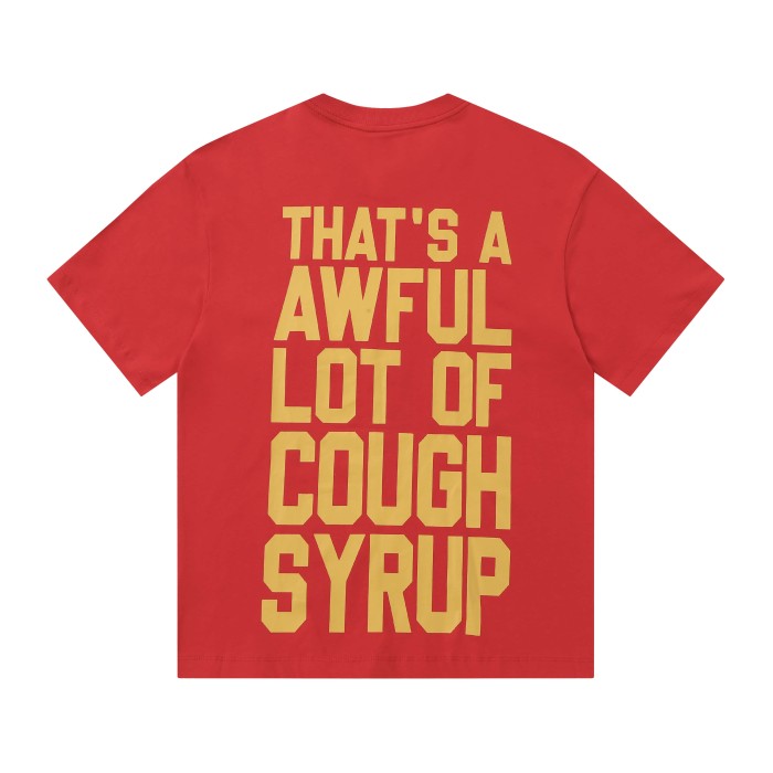 Framed Parody Mona Lisa Holding Syrup Cup Front Bold Gold Stacked Slogan Print Tee 2 colors 29290152